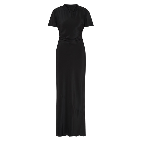 SIR the Label Seameadow Bias Dress in Black | Maxi Dresses | Luxury Shoes 