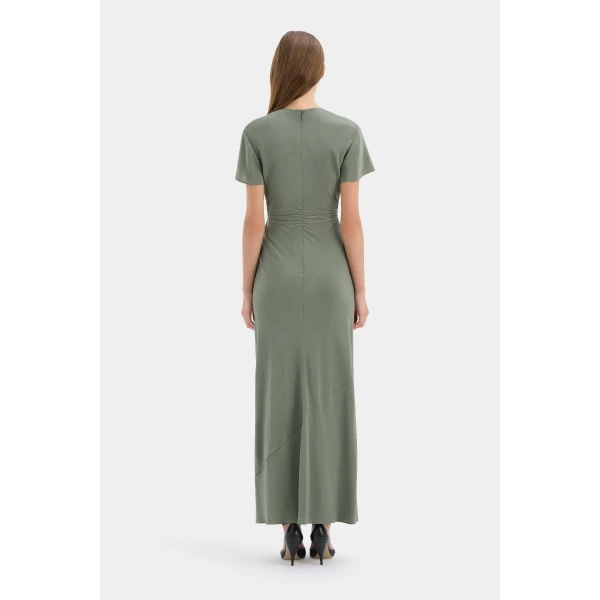 SIR the Label Seameadow Bias Dress in Moss | Maxi Dresses | Luxury Shoes 