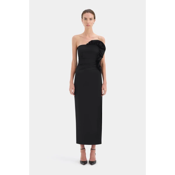 SIR the Label Siella Strapless Gown in Black | Evening Gowns | Luxury Shoes 