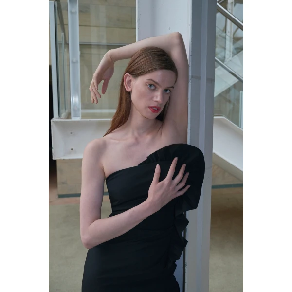 SIR the Label Siella Strapless Gown in Black | Evening Gowns | Luxury Shoes 