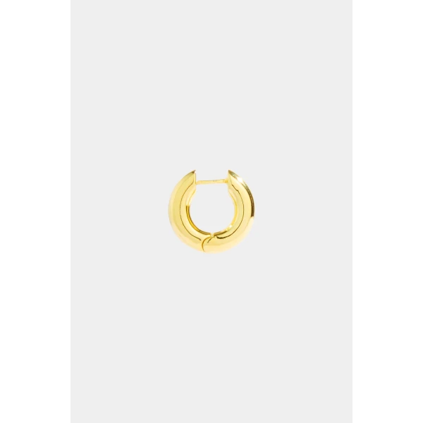 SIR the Label Signature Huggie Earring in Gold | Earrings | Luxury Shoes 