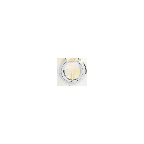 SIR the Label Signature Huggie Earring in Silver | Earrings | Luxury Shoes 