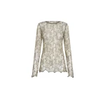 SIR the Label Skye Long Sleeve Lace Top in Wisteria Lace SIR the Label Skye Long Sleeve Lace Top in Wisteria Lace | Lace | Luxury Shoes