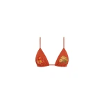 SIR the Label Skylar Embroidered Bralette in Red Clay | Cropped Top | Luxury Shoes 