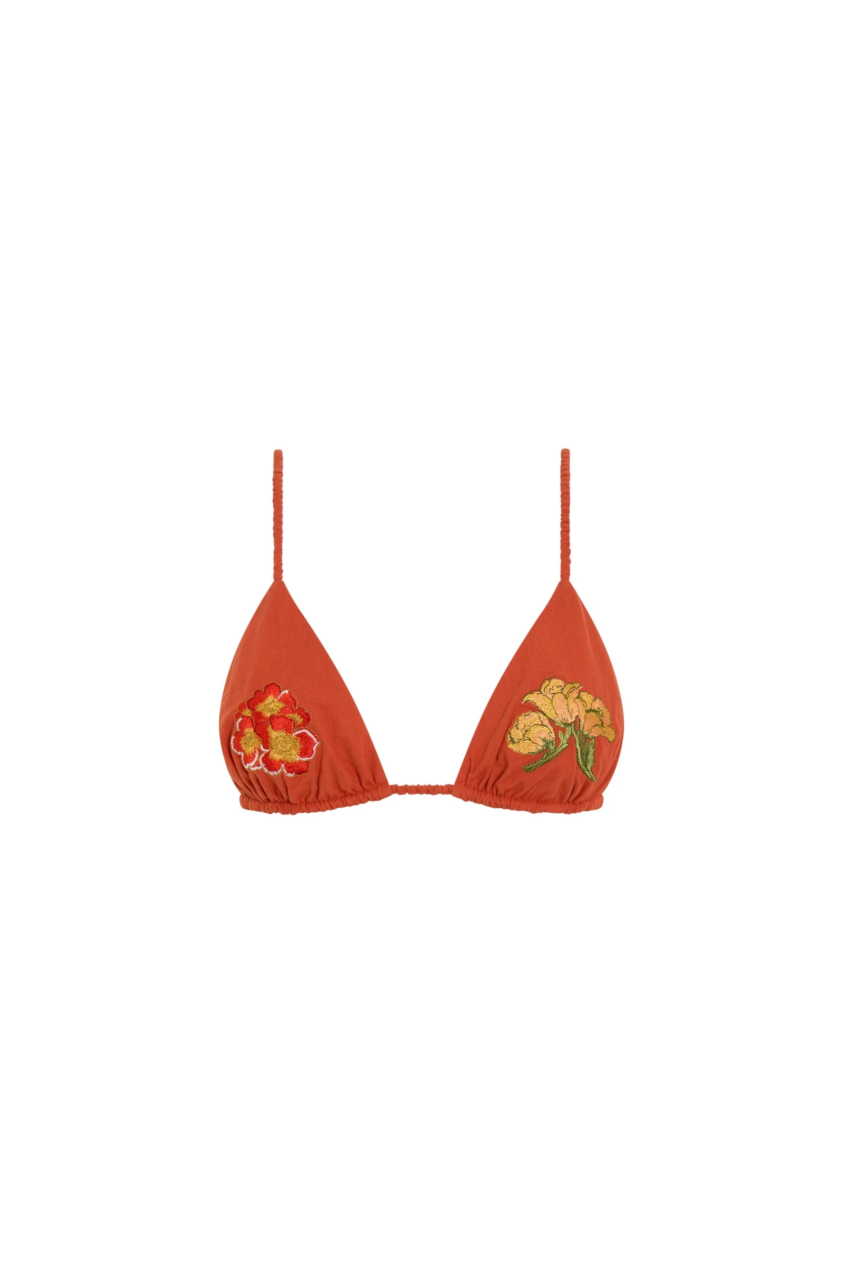 SIR the Label Skylar Embroidered Bralette in Red Clay SIR the Label Skylar Embroidered Bralette in Red Clay | Cropped Top | Luxury Shoes