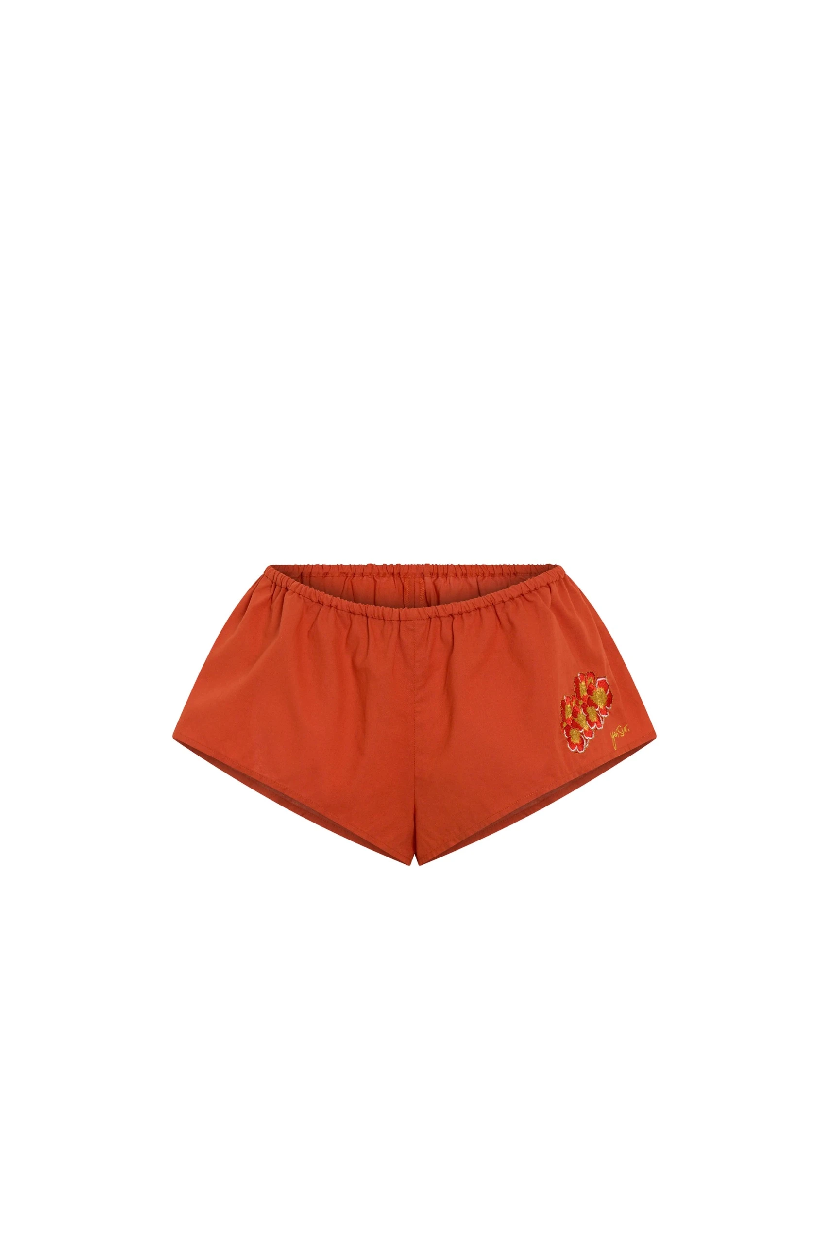 SIR the Label Skylar Embroidered Micro Short in Red Clay SIR the Label Skylar Embroidered Micro Short in Red Clay | Shorts | Luxury Shoes
