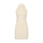 SIR the Label Sol Halter Mini Dress in Ivory | Mini Dresses | Luxury Shoes 