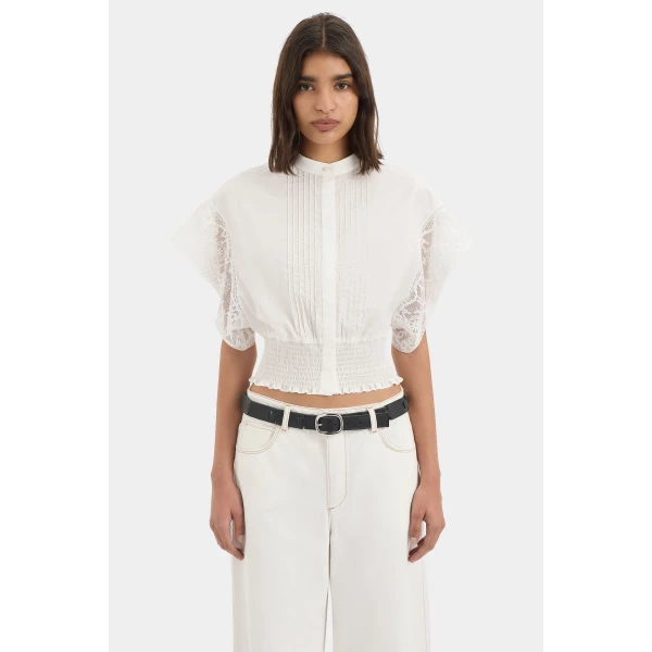 SIR the Label Sola Top in Ivory | Tops | Luxury Shoes 