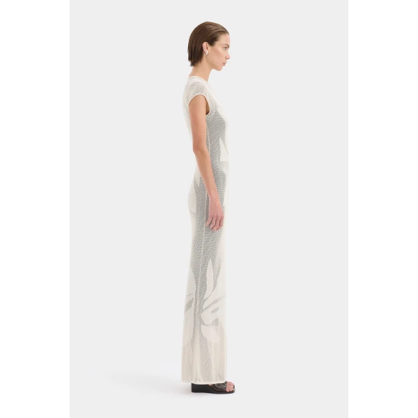 SIR the Label Solange Midi Dress in Natural | Midi Dresses | Luxury Shoes 