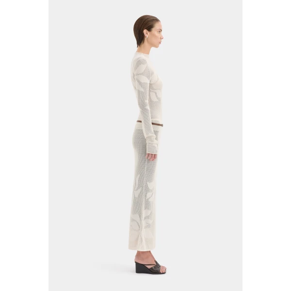 SIR the Label Solange Midi Skirt in Natural | Midi Skirts | Luxury Shoes 