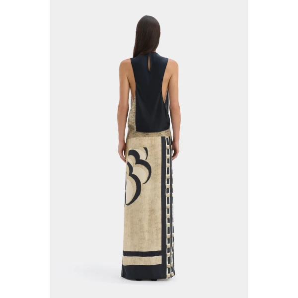 SIR the Label Sona Maxi Dress in Geo Scape | Maxi Dresses | Luxury Shoes 