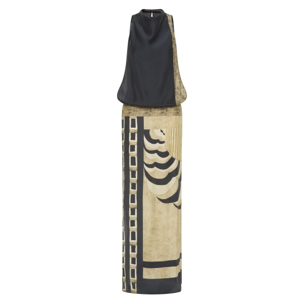 SIR the Label Sona Maxi Dress in Geo Scape | Maxi Dresses | Luxury Shoes 