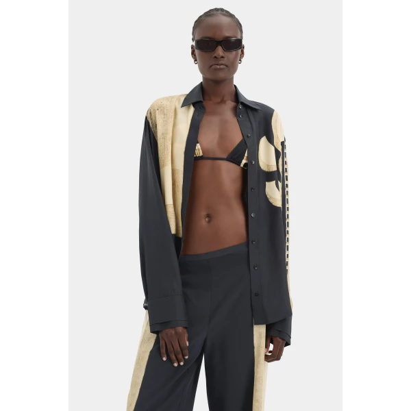 SIR the Label Sona Shirt in Geo Scape | Shirts | Luxury Shoes 