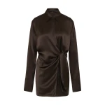 SIR the Label Sorrento Shirt Dress in Bitter Chocolate | Shirtdress | Luxury Shoes 