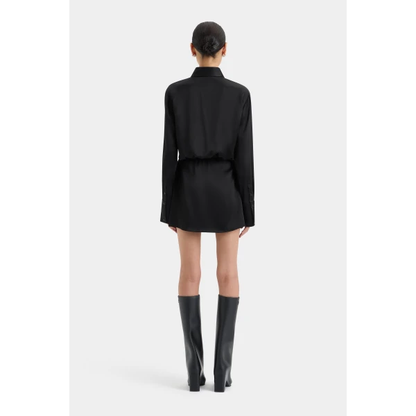 SIR the Label Sorrento Shirt Dress in Black | Shirtdress | Luxury Shoes 