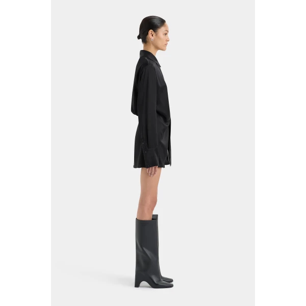 SIR the Label Sorrento Shirt Dress in Black | Shirtdress | Luxury Shoes 