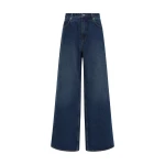 SIR the Label Stella Wide Leg Jean in Washed Indigo | Denim | Luxury Shoes 