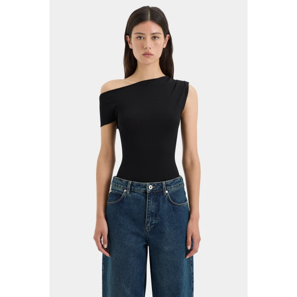 SIR the Label Stella Wide Leg Jean in Washed Indigo | Denim | Luxury Shoes 