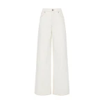 SIR the Label Stella Wide Leg Jean in Washed White | Denim | Luxury Shoes 