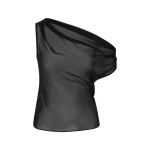 SIR the Label Strobe Cowl Top in Black | Tops | Luxury Shoes 