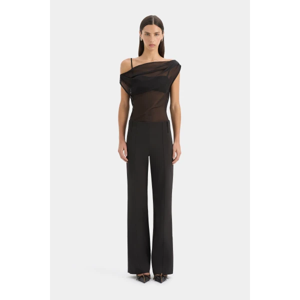 SIR the Label Strobe Cowl Top in Black | Tops | Luxury Shoes 