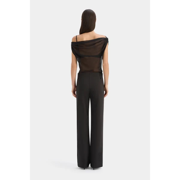 SIR the Label Strobe Cowl Top in Black | Tops | Luxury Shoes 
