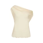 SIR the Label Strobe Cowl Top in Bone | Tops | Luxury Shoes 