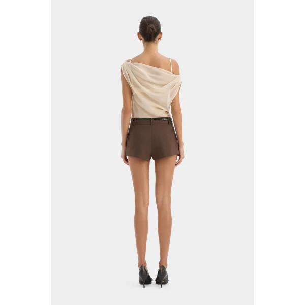 SIR the Label Strobe Cowl Top in Bone | Tops | Luxury Shoes 