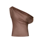 SIR the Label Strobe Cowl Top in Chestnut | Tops | Luxury Shoes 