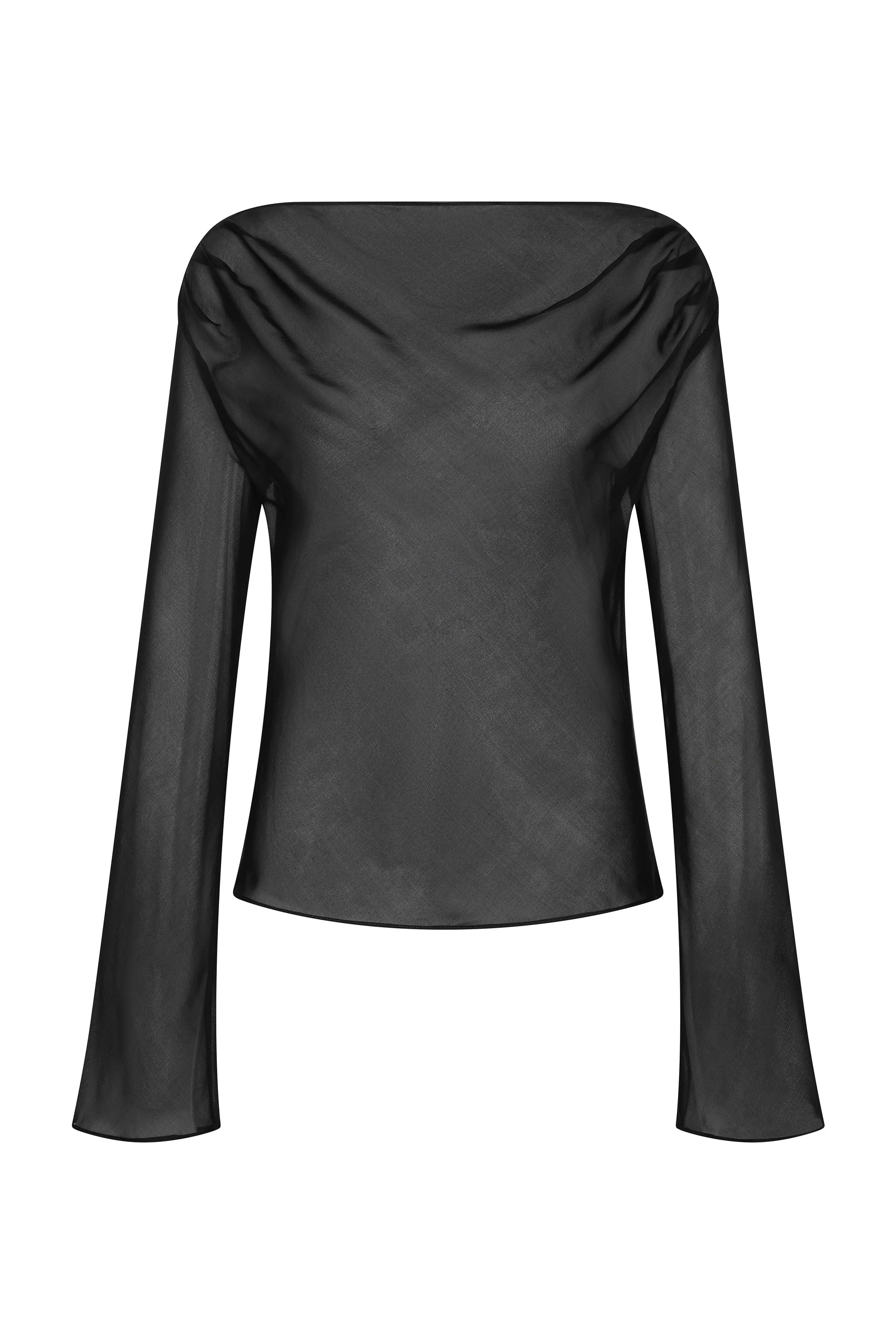 SIR the Label Strobe Long Sleeve Cowl Top in Black SIR the Label Strobe Long Sleeve Cowl Top in Black | Long Sleeve | Luxury Shoes