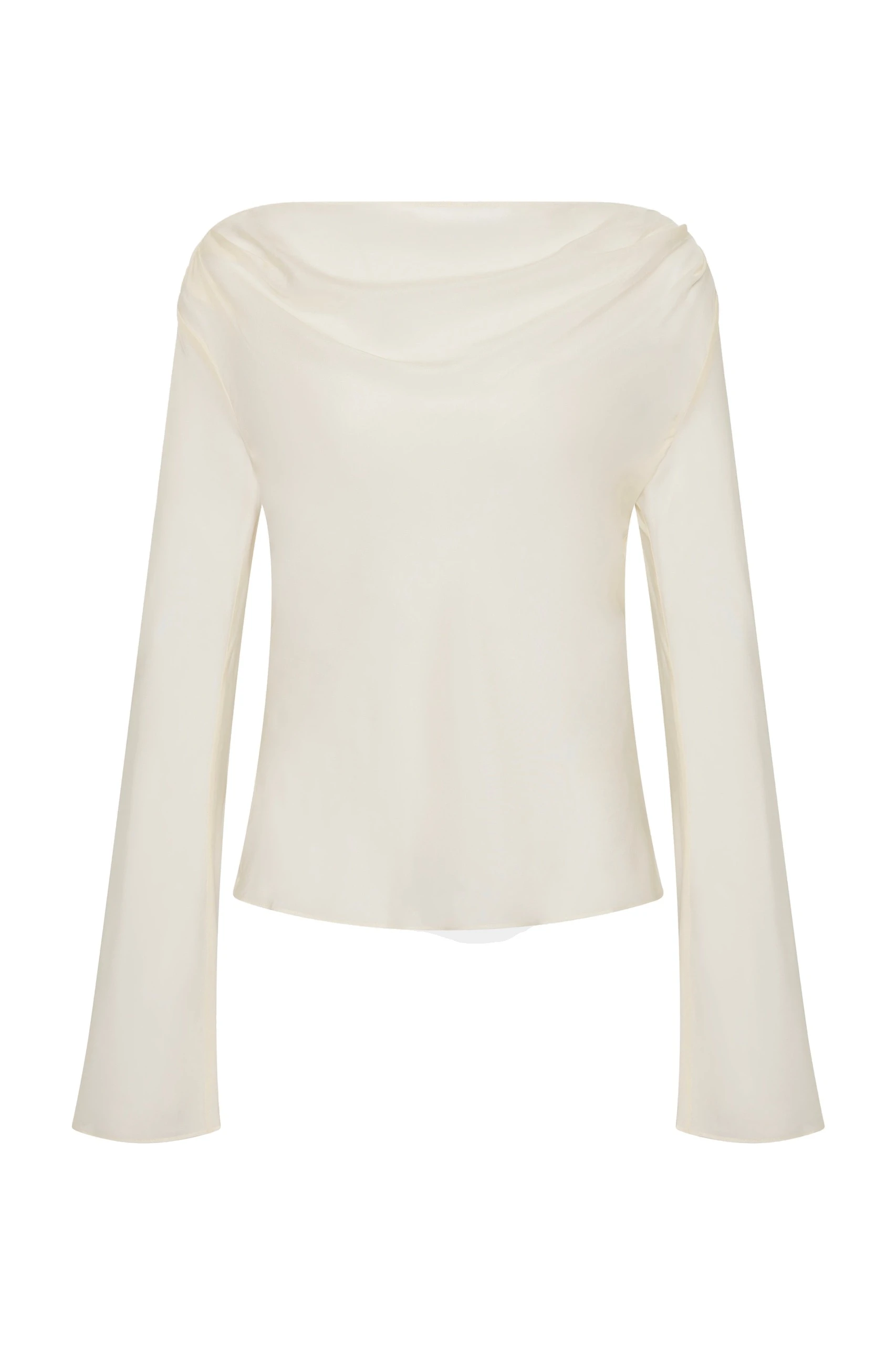 SIR the Label Strobe Long Sleeve Cowl Top in Cream SIR the Label Strobe Long Sleeve Cowl Top in Cream | Long Sleeve | Luxury Shoes