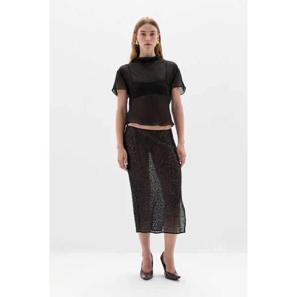 SIR the Label Strobe Top in Black | Tops | Luxury Shoes 