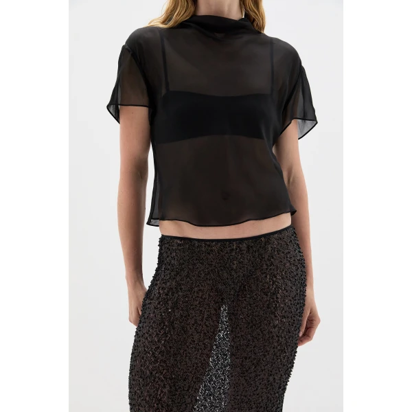 SIR the Label Strobe Top in Black | Tops | Luxury Shoes 