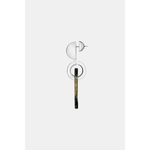 SIR the Label Suni Abstract Earring in Silver | Earrings | Luxury Shoes 