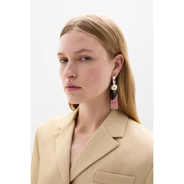 SIR the Label Suni Drop Earring in Silver | Earrings | Luxury Shoes 