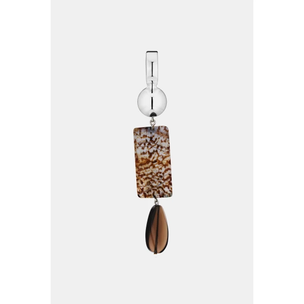 SIR the Label Suni Long Drop Earring in Silver | Earrings | Luxury Shoes 