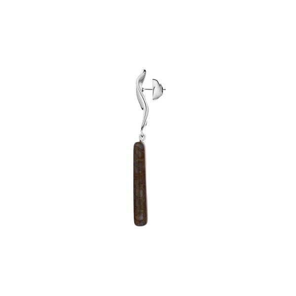 Suni Stacked Earring in Silver