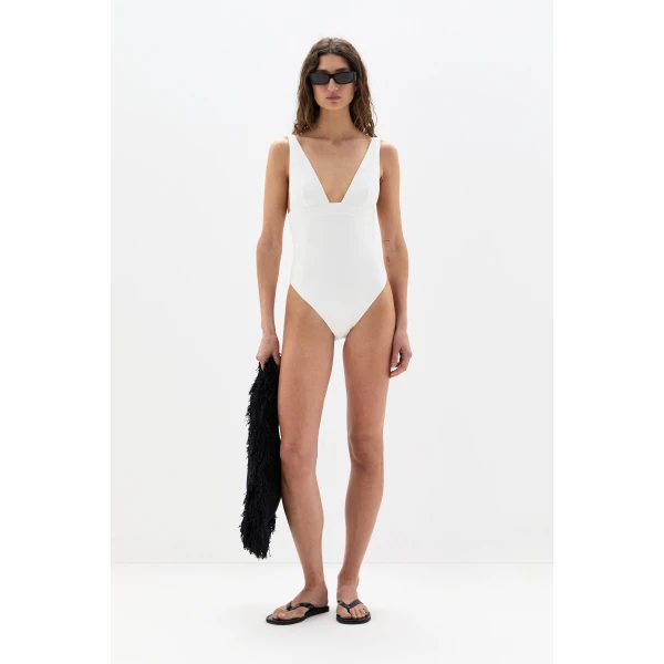 SIR the Label Talia One Piece in Ivory | Swimsuits | Luxury Shoes 