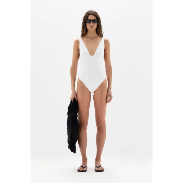 SIR the Label Talia One Piece in Ivory | Swimsuits | Luxury Shoes 