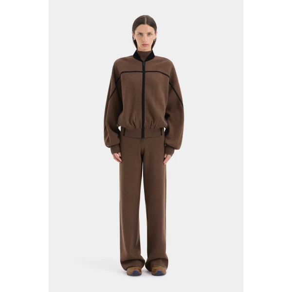 SIR the Label Tanel Knit Pant in Espresso | Pants | Luxury Shoes 