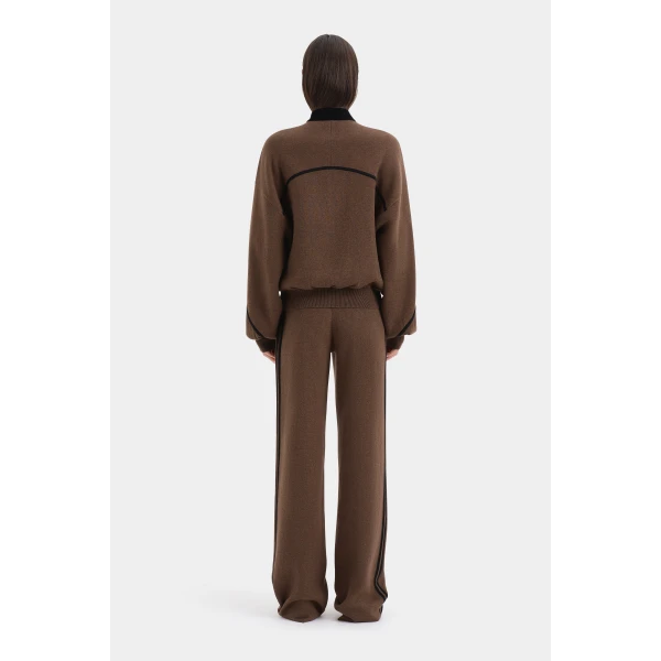 SIR the Label Tanel Knit Pant in Espresso | Pants | Luxury Shoes 