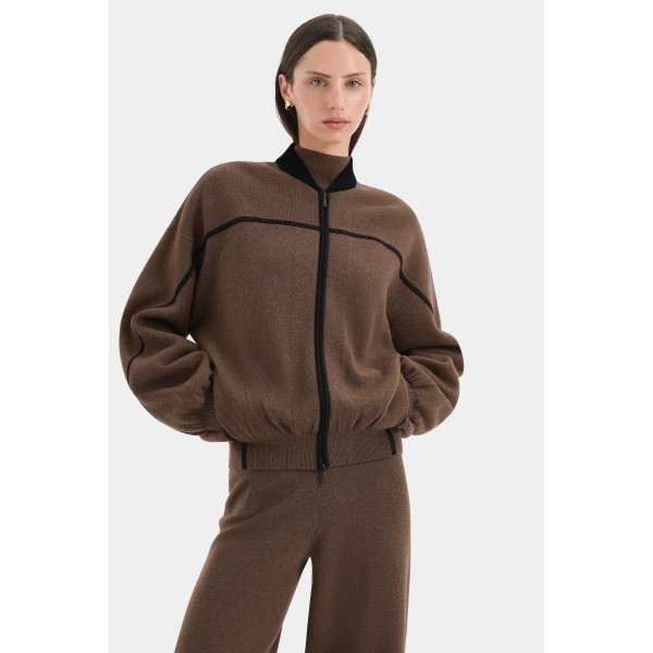 SIR the Label Tanel Knit Pant in Espresso | Pants | Luxury Shoes 