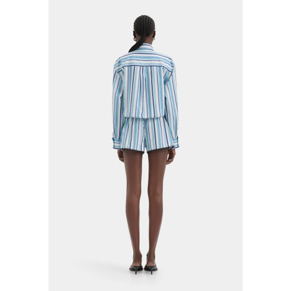 SIR the Label Vester Mini Short in Blue Stripe | Shorts | Luxury Shoes 