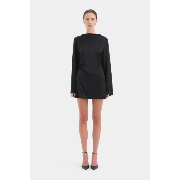 SIR the Label Yasmine Mini Dress in Black | Mini Dresses | Luxury Shoes 