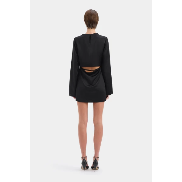 SIR the Label Yasmine Mini Dress in Black | Mini Dresses | Luxury Shoes 