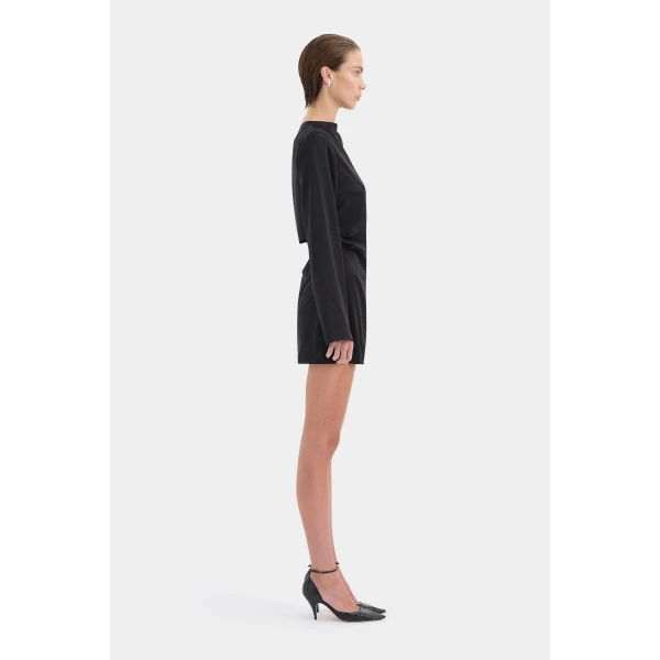 SIR the Label Yasmine Mini Dress in Black | Mini Dresses | Luxury Shoes 