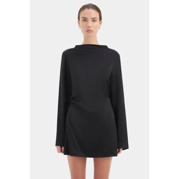 SIR the Label Yasmine Mini Dress in Black | Mini Dresses | Luxury Shoes 