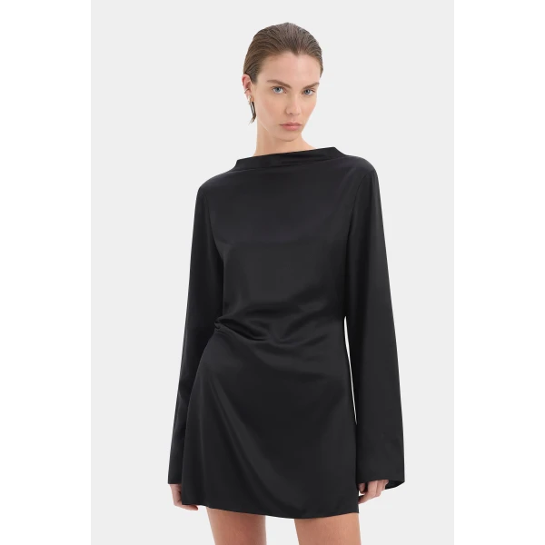 SIR the Label Yasmine Mini Dress in Black | Mini Dresses | Luxury Shoes 