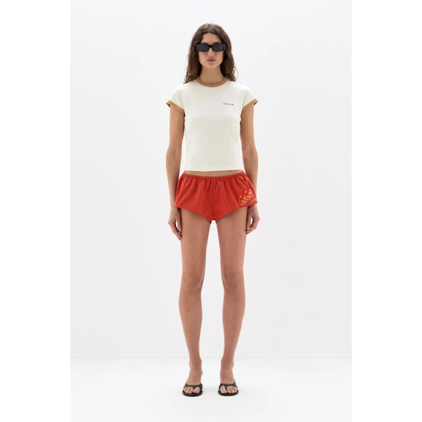 SIR the Label Yes SIR. Fitted Tee in Ivory Yellow | T-shirts | Luxury Shoes 