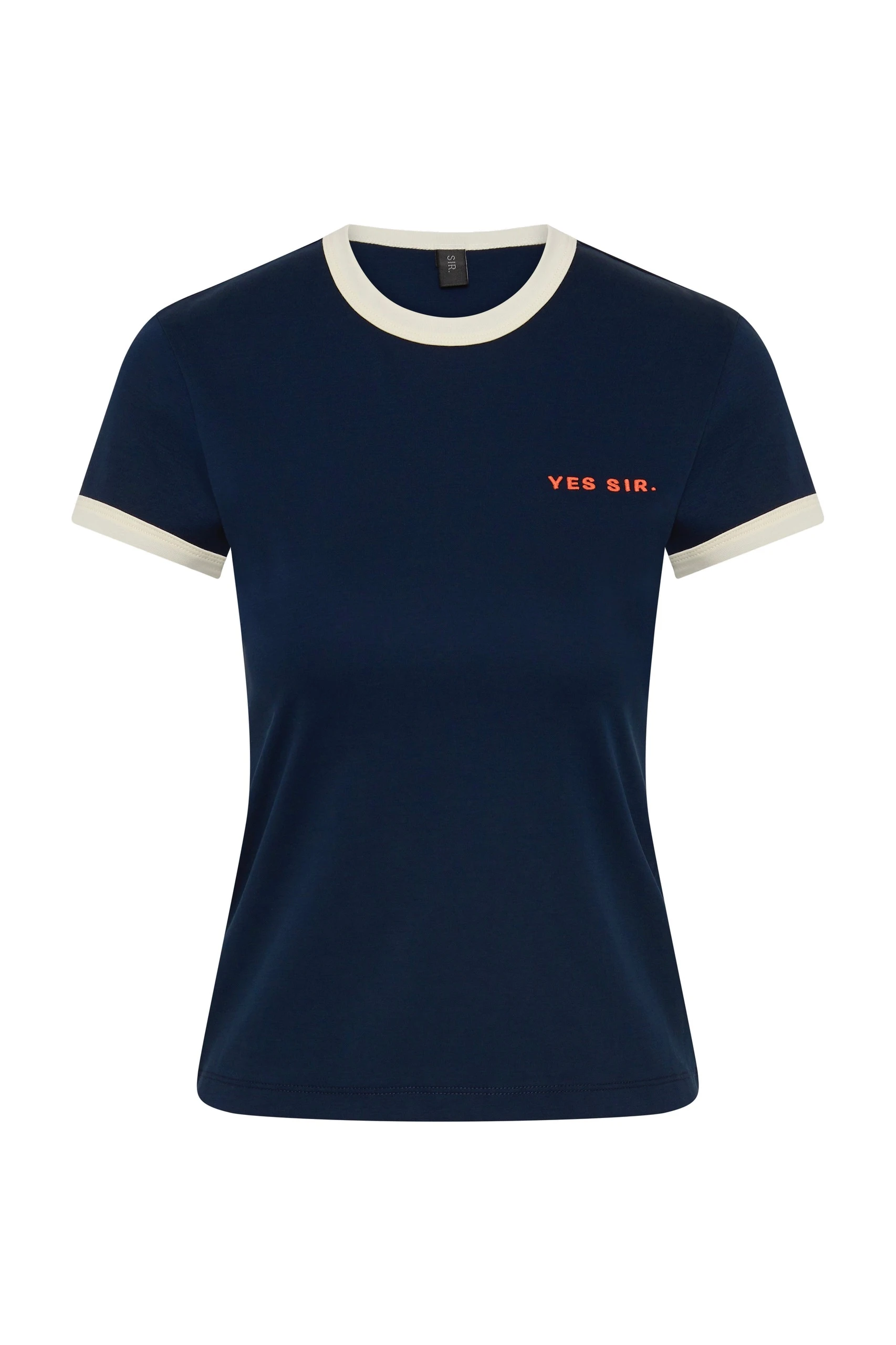 SIR the Label Yes SIR. Fitted Tee in Midnight SIR the Label Yes SIR. Fitted Tee in Midnight | T-shirts | Luxury Shoes